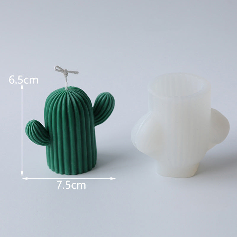 Cactus Shape Candles Mould Silicone Candle Mold Aromatherapy Plaster Handmade Making Kit Soap Crafts Mold DIY Gifts Home Decor